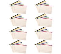 Asyduey 40 Piezas Bolso de Lona para CosméTicos, Bolso con Cremallera de Lona, Estuche para LáPices, Bolso Hecho una Mano de Viaje DIY, Cremallera Multicolor