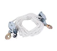 Asyduey 4400 LBS Resistencia a La Rotura Polea de Servicio Pesado, Bloque y Aparejo, Polea de Cuerda de 65 Pies y 3/8 Pulgadas para Almacenes de CríA de Animales