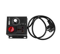 Asyduey Ac220V 4000W Scr Regulador ElectróNico de Voltaje Temperatura Motor Ventilador Controlador de Velocidad Dimmer Herramienta EléCtrica Ajustable, Enchufe Eu