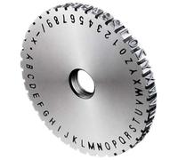 Asyduey Accesorios para Rueda de Sello de Acero para Marcado Manual para Máquina Impresora de Estampación de Etiquetas de Metal con Placa de Identificación de 2 mm