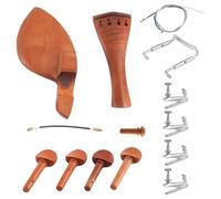Asyduey Accesorios Piezas de violin 4/4 Kit de Cuerdas Apoyo de barbilla Sintonizador fino apendice Clavija de afinacion Pivote de extremo