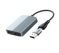 Asyduey Adaptador Compatible con USB 3.0 A Dual para 2 Monitores, Adaptador de Monitor Dual 1080p, Pantalla Extendida Dividida y Extendida