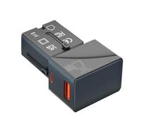 Asyduey Adaptador de Corriente Universal para Viajes con 1 USB-A QC 3.0 de 18 W y 1 Cargador Rápido Tipo C PD de 25 W para Viajes en EE. UU., UE, Reino y Australia.