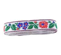 Asyduey Adorno de Cinta de Jacquard Floral, Cinta de Jacquard Tejida de Costura Tela de Cinta de Encaje Bordado Vintage para DecoracióN Estilo de Adorno A