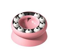 Asyduey Alimentador Lento para Gatos,Tazones Comida para Perros y Gatos,Alimentador Rompecabezas para Gatos Alimentador Lento Giratorio,Tazones Comida Alimentador-Rosa