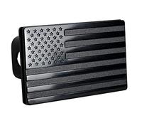 Asyduey Bandera Enganche Encubrimiento de Metal Bandera EU Enganche de Remolque Cover-PatrióTicas de la Bandera de Enganche del Enchufe de Cubierta (Caben 2 Pulgadas Receptores)