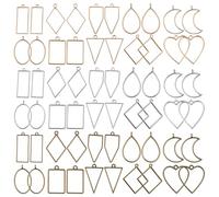 Asyduey Biseles Abiertos para Resina, 60 Piezas Colgantes de Biseles Artesanales de Resina Moldes de Joyas para FundicióN de Resina, FabricacióN de Collares