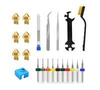 Asyduey Boquillas de Impresora 3D MK8, para Kits de Limpieza de Boquillas Ender3 Kit de Mantenimiento de Boquillas de Impresora 3D Herramientas de Impresora 3D