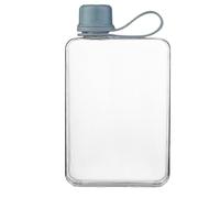 Asyduey Botella de Agua Cuadrada de 500 Ml, Vasos Planos Portátiles para Bebidas, Frasco Frío Delgado, Botella de Agua Deportiva, Frasco de Agua de Verano para Senderismo A