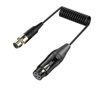 Asyduey Cable de Audio para Amplificador, Mezclador de Audio, Minimicrófono y Cámara, Conector XLR de 3 Hembra A Mini XLR de 4 Hembra