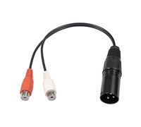 Asyduey Cable Divisor XLR una Y, 3 Pines, XLR Macho una, Amplificador Hembra, Enchufe Mezclador, Cable AV, XLR una Cable Dual, 20Cm