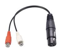 Asyduey Cable XLR una Dual Cable Divisor XLR una y 3 XLR Hembra una Hembra Amplificador Conector de Mezcla Cable AV, 0.2M