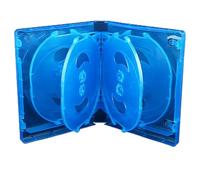 Asyduey Caja de Almacenamiento de CD Paquete de 10 Piezas Caja de CD Almacenamiento de CD de Plástico de Doble Cara Caja de CD para Automóvil Caja de DVD Engrosada,Azul