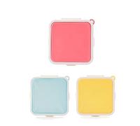 Asyduey Caja de Almacenamiento para Ensaladas y SáNdwiches, Estuche de Silicona para el Almuerzo, Contenedor de Almacenamiento de Alimentos Reutilizable, Fiambrera Bento para Microondas