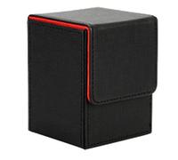 Asyduey Caja de Cartas Caja de Cartas Caja de Juego de Cartas con para Carpetas : 100+, Negro Rojo