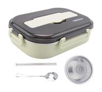 Asyduey Cajas Bento de 1.5L para Estudiantes, Caja de Almuerzo Bento con Aislamiento TéRmico Conjunto de Vajilla Recipientes de Almuerzo para NiñOs Caja de Almuerzo, 3