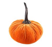 Asyduey Calabazas de Terciopelo Grandes para Decorar, Calabazas de Cosecha Artificial Hechas una Mano, DecoracióN del Hogar de AccióN de Gracias de Halloween de OtoñO (Naranja)