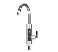 Asyduey Calentador de Agua EléCtrico para Cocina Grifo Calentador de Grifo de Agua de Acero Inoxidable Caliente InstantáNeo Grifo de Calentamiento en FríO Enchufe de la UE,A