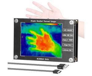 Asyduey Cámara Termográfica Portátil de 2,8 Pulgadas, Pequeña, Compatible con Medición de Temperatura Central Máxima y Mínima.