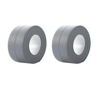 Asyduey Cinta de Sellado Impermeable, Antimoho, Tira para Puerta de Cocina, Ducha, Sellador de Baño, 3,2 M X 2,2 Cm, Gris