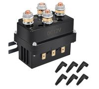Asyduey Contactor de Relé de Solenoide de Cabrestante, 12 V, 500 A, Relé de Cabrestante, Camión Pulgar para 8000-15000 Libras ATV UTV 4x 4 Reemplazo de Vehículos