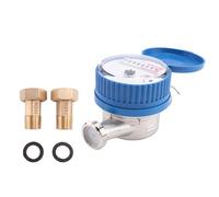 Asyduey Contador de Agua de un Solo Chorro Contador de Agua de LatóN Medidor de Agua de Flujo para Uso DoméStico y de JardíN