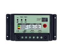 Asyduey Controlador de Carga Solar de Batería Dual PWM 12V 24V Baterías del System Cargador Regulador de Panel de Energía (20A)