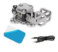 Asyduey CW CóDigo Morse Teclas AutomáTico Radio Ham Enviar Telegrama Doble Pala con Cuerpo de Acero Inoxidable Imanes de Neodimio