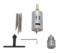 Asyduey Dc 12V Taladro De Mano De Pcb Pequeño De Motor Perforadora Juego Compacto Con 10 Piezas 0.5-3Mm Broca Taladro 0.3-4Mm Jto Chuck Sin Llave