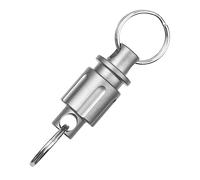 Asyduey de LiberacióN RáPida de Titanio, Kit de Conector de Cadena de Llave Giratorio de Doble Extremo Desmontable Clip de Llave de Coche de Alta Resistencia