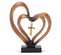 Asyduey DecoracióN de de Corazones Entrelazados de Pascua JesúS, con 2 Corazones Unidos, Decoraciones de de JesúS para Mesa Cristiana de Pie