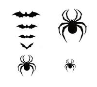 Asyduey DecoracióN De Halloween con MurciéLagos, Pegatina 3D, DecoracióN De Carcasa, 120 MurciéLagos Y 24 ArañAs con Cinta De Espuma