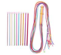 Asyduey El Juego de 23 de Ganchillo Tunecino Incluye Cable de PláStico Afgano y Agujas de Tejer de Aluminio Afganas Tunecinas
