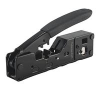 Asyduey Engarzadora Pasante Cat5 Cat6 Cat7 para Conectores de Red RJ45 RJ12 RJ11 Enchufes Modulares Cables Ethernet Herramienta de Engarzado EZ