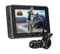Asyduey Espejo Retrovisor para Bicicleta de 1080P, Cámara de Visión Trasera para Bicicleta de Montaña con Pantalla de 4,3 Pulgadas y Visión