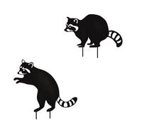 Asyduey Estacas de Estatuas de Jardín de Animales de Metal, Estacas de Jardín Decorativas de Animales de Silueta de Animales Negros, Estatuas de Animales Al Aire Libre