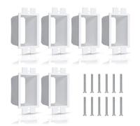 Asyduey Extensor Caja Tomacorriente Eléctrico 6 Piezas, Extensor Caja una Sola Unidad con Tornillos 12 Piezas, Extensor Receptáculo Unidad Interruptor 1 Grupo