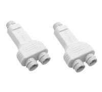 Asyduey Extensor/Repetidor PoE Impermeable de 100M 1 en 2 Salidas para Exteriores 30W de Alta Potencia Plug&Play para Interruptor PoE NVR Cámara IP Ap