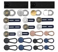 Asyduey Extensores de Botones para Jeans, 6 TamañOs Extensor de Cintura con Botones para Pantalones, Cintura EláStica Ajustable Flexible para Mujeres y Hombres