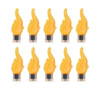 Asyduey Flash LED Vela Llama Luz 1800K Cálido Cumpleaños Camping Bombilla LED Luz Decorativa Accesorio 10 Unids