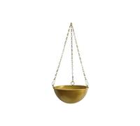 Asyduey Jardinera Colgante Decorativa de Metal para Interiores, Decoración Artística, Cesta Colgante para Suculentas, Accesorio de Jardín, Dorado, Pequeño