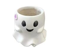 Asyduey Jarrón con Forma Cubo Fantasma para Halloween, Cubos Golosinas para Fantasmas, Jarrón con Forma Cubo Fantasma para Halloween, para la Entrada, el Dormitorio y la Sala Estar