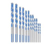 Asyduey Juego de Brocas de MamposteríA de 12 Piezas, Puntas de TorsióN de Carburo de 3 Mm una 12 Mm para PARED, CEMENTO, HORMIGÓN, VIDRIO, MADERA) Tienen Carburo de Resistencia Industrial