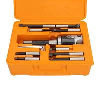 Asyduey Juego de Cabezales de Mandrinar con Soporte de VáStago R8 2 Pulgadas con Barras de Mandrinar Indexables 1/2 Pulgada 13 PCS Juego de Herramientas de Cabezal de Mandrinado de Carburo