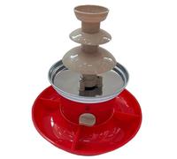 Asyduey Juego de Mini Fondue con Fuente de Chocolate con Bandeja para Servir Incluida, MáQuina EléCtrica de 3 Niveles con Base de Caliente. Enchufe Europeo
