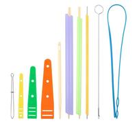 Asyduey Juego de Tela de Rápido, Volteador de Tubo de Tela Versátil para Coser Herramienta Enhebradora de Cordón Tubo Giratorio de Tela