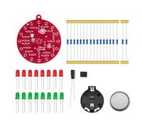 Asyduey Kit de Bricolaje para Soldar PCB con Luz LED Intermitente NE555, Decoración para Árbol de Navidad, Placa de Práctica de Soldadura con Luz Roja y Verde Intermitente