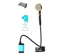 Asyduey Kit de Ducha para Exteriores, Bomba de Ducha para Camping, Pantalla Digital, 7800 MAh, Silencioso y Mejorado, Color Azul.