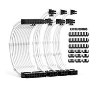 Asyduey Kit de Extensiones de Cable de PSU 30CM con Peines de Cable Cable de Fuente de AlimentacióN de ExtensióN 24Pin 8Pin (4 + 4) 8Pin (6P + 2P) para AlimentacióN ATX