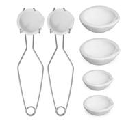 Asyduey Kit de Fundición para Fundición de 8 Piezas, Crisoles de Cuarzo de 2,3 Pulgadas y Crisoles de Cuarzo de 2,8 Pulgadas, Manejar de Clip 2A